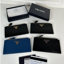 프라다 지퍼 카드 지갑 사피아노 2컬러 1MC079