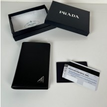 프라다 삼각로고 아플리케 레더 카드홀더 2MV017