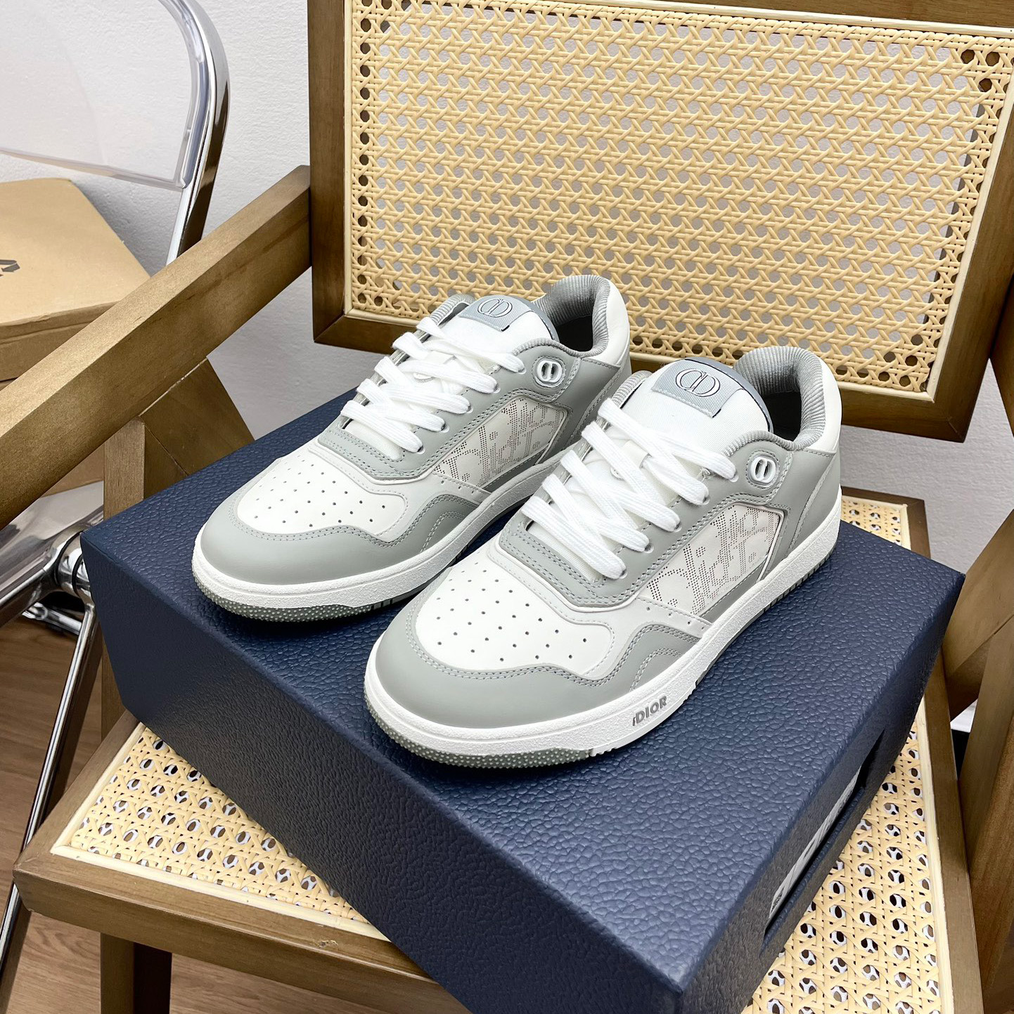 디올 오블리크 B27 로우탑 남성 스니커즈 운동화 화이트 3SN272ZIJ_H890