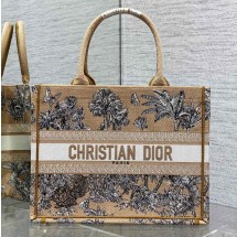 디올 리비에라 북 토트 미디엄 백 베이지 & 화이트 M1296ZEZG_M918