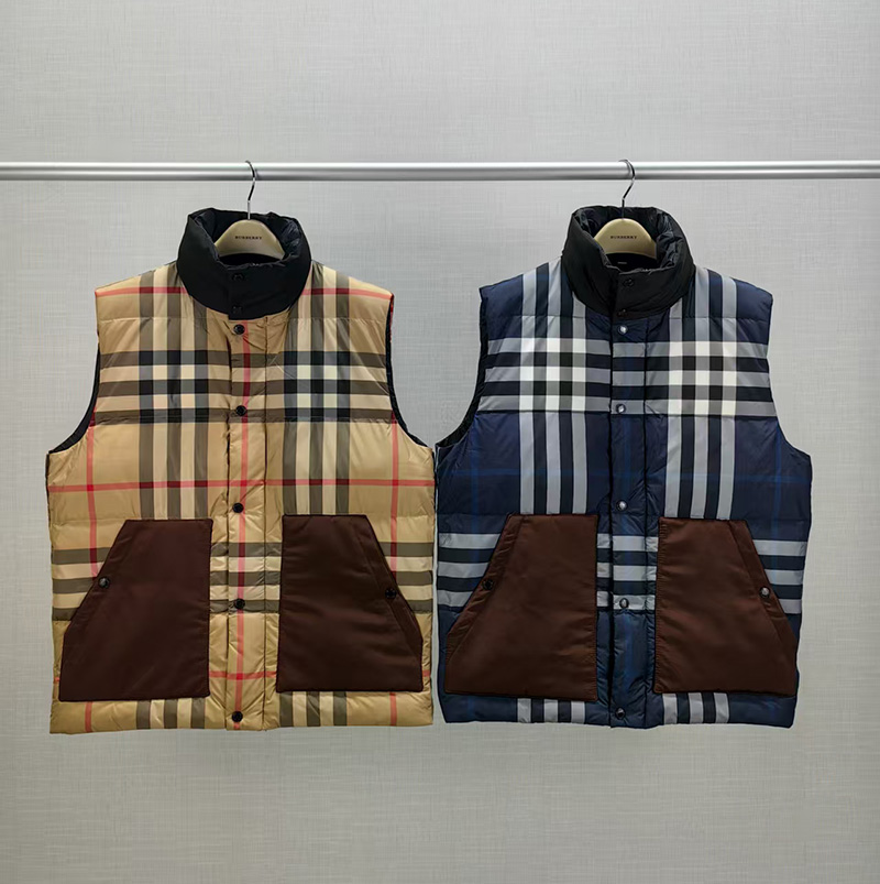 버버리 KENWICK 체크 구스다운 남성 패딩 조끼 2컬러 80441821