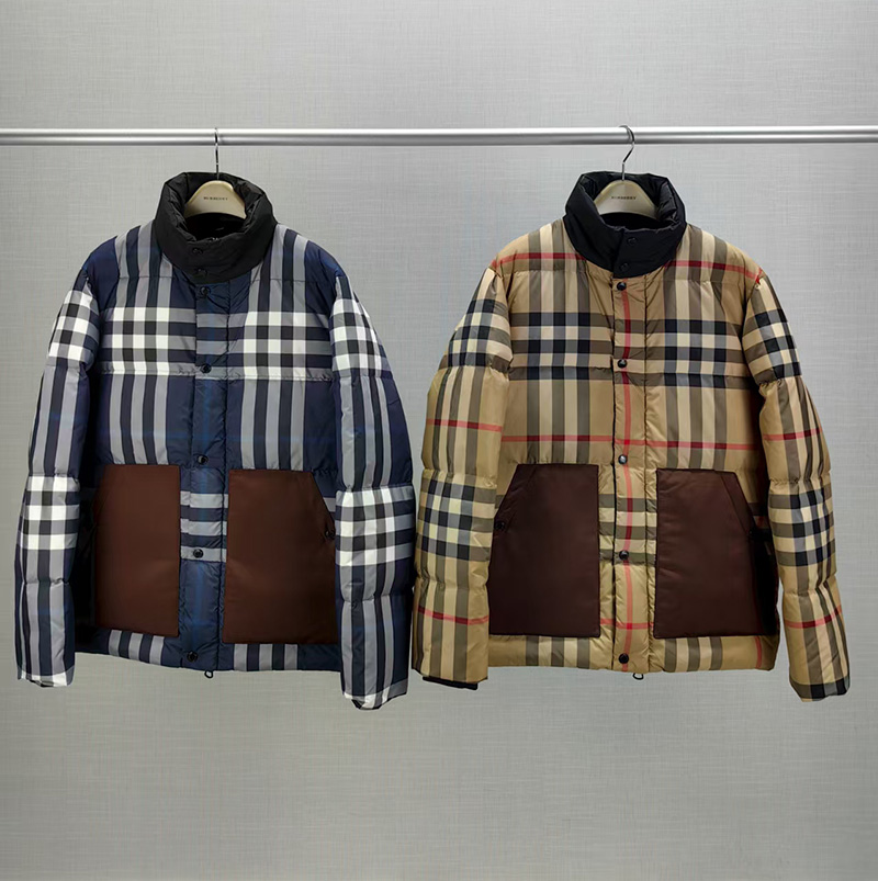 버버리 킬헴 아카이브 베이지 체크 구스다운 점퍼 2컬러 80439211