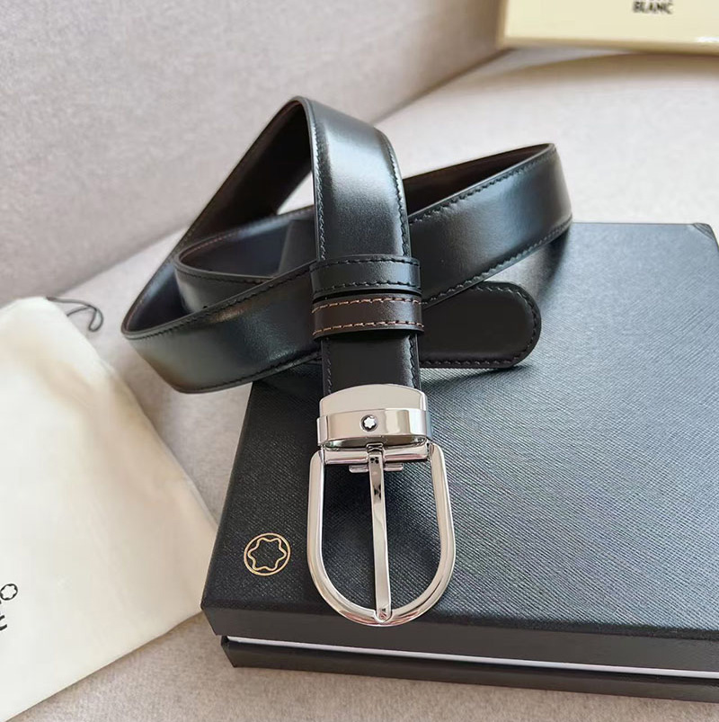 몽블랑 블랙 브라운 리버서블 30mm  벨트 38157 128135