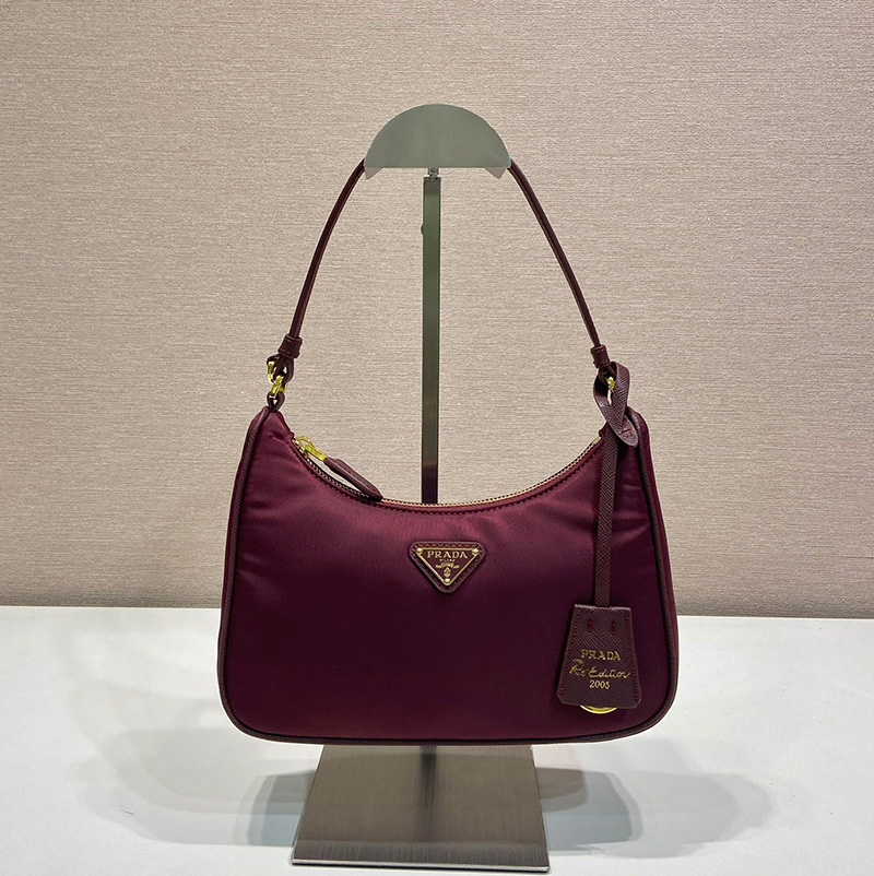 프라다 사피아노 스트랩 호보백 리나일론 여성 숄더백 리에디션 1NE204