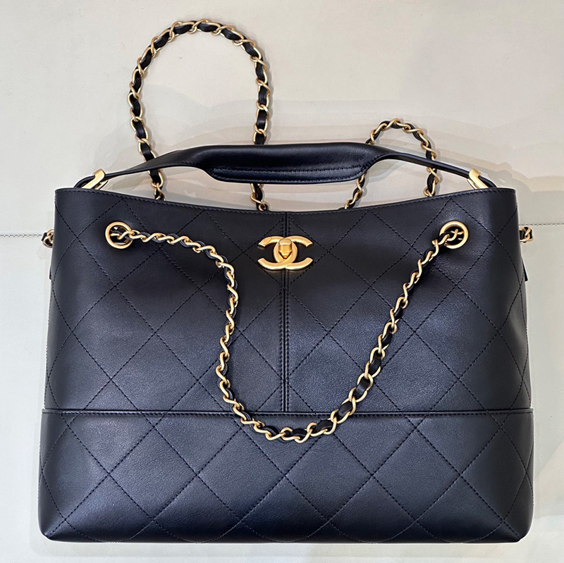 샤넬 25A 공방 스웨이드 투톤 숄더백 쇼핑백 스웨이드 카프스킨 3컬러 AS5634