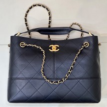 샤넬 25A 공방 스웨이드 투톤 숄더백 쇼핑백 스웨이드 카프스킨 3컬러 AS5634