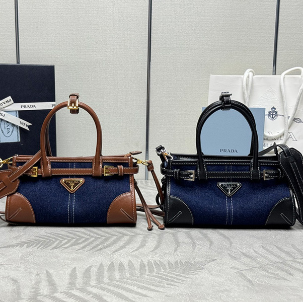 프라다 미니 보니 레더 토트백 2컬러 1BA486