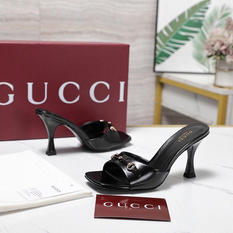 구찌 호르세빗 레더 홀스빗 스퀘어코 스트랩 일자 8.5CM 블랙 832468