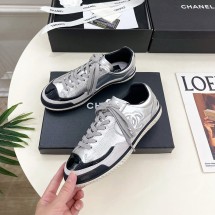 샤넬 CC로고 스니커즈 실버 G46873