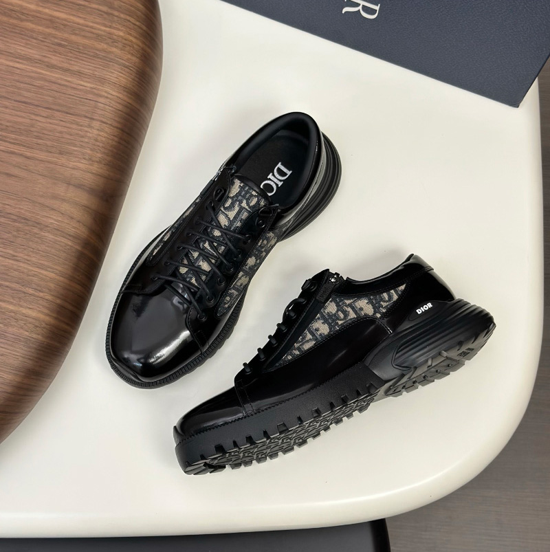 디올 오블리크 컴뱃 더비 슈즈 블루블랙 3DE379ZXF_H969