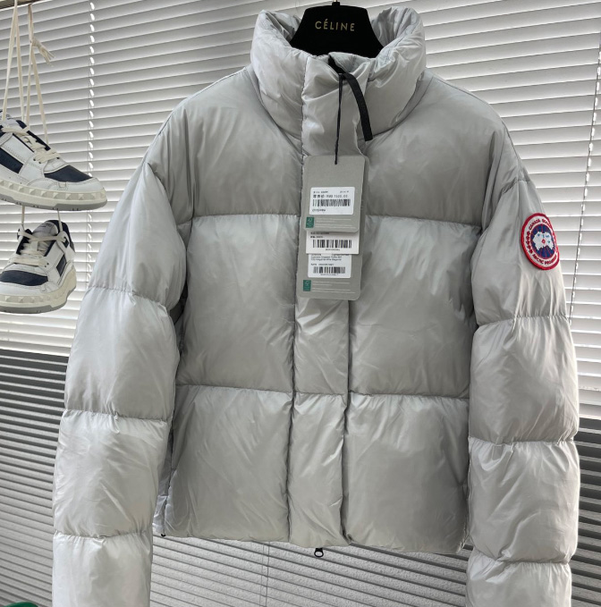 캐나다구스 사이프레스 크롭 패딩 재킷 실버 2256W C