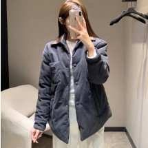 미우미우 코듀로이 나파 가죽 재킷 ML1322