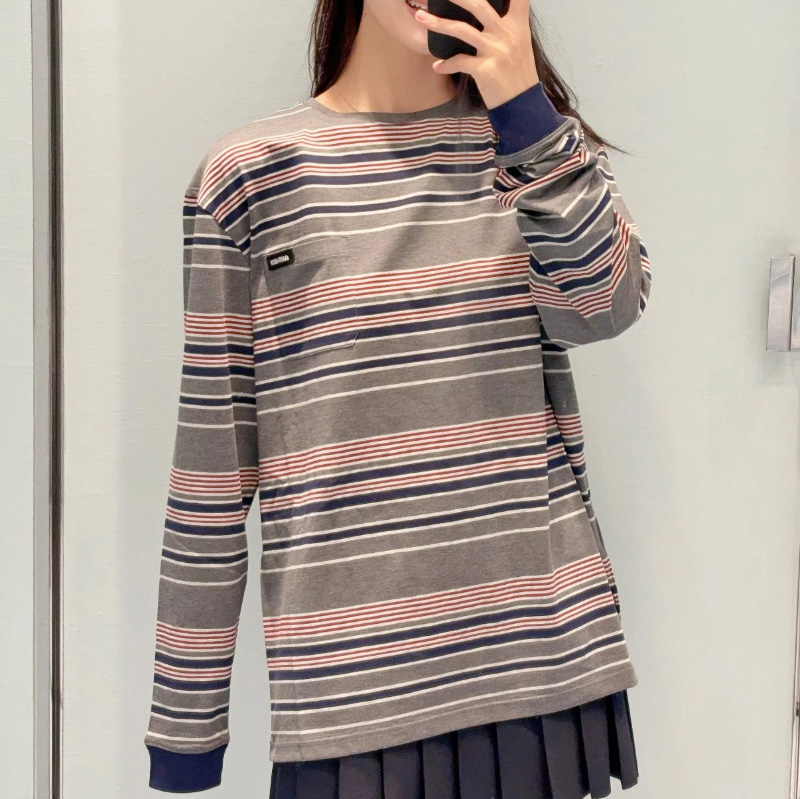 미우미우 스트라이프 저지 여성  티셔츠 MJLA18  Y