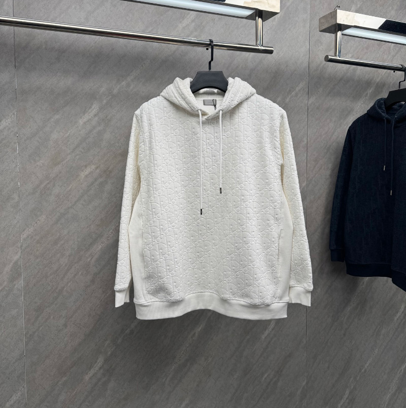 디올 오블리크 후드티, 릴랙스핏 아이보리 자카드 113J631A0684   F