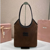 미우미우 아이비 스웨이드 백 커피 5BG231