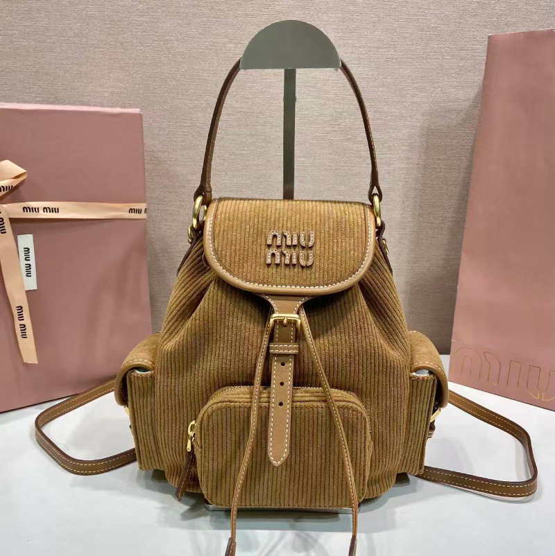 미우미우 골덴 원단 백팩 5BZ043