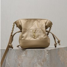 생로랑 제이미 미니 숄더 파우치 램스킨 베이지 859174