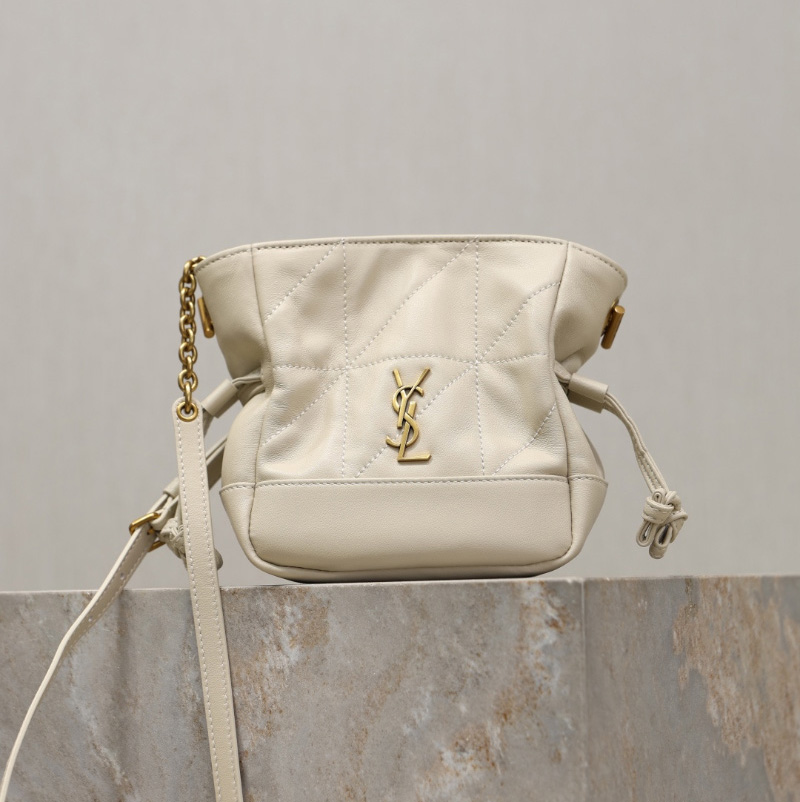 생로랑 제이미 미니 숄더 파우치 램스킨 아이보리 859174