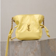 생로랑 제이미 미니 숄더 파우치 램스킨 옐로우 859174