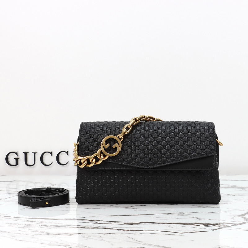 26SS 구찌 여성 체인 미디엄 숄더백 블랙 857622