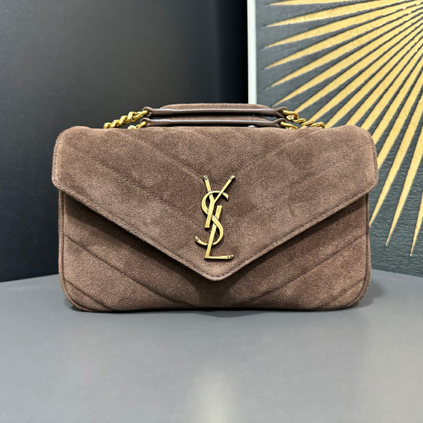 생로랑  마틀라세 스웨이드 소재 LOULOU 스몰 백 2컬러 801437