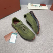 로로피아나 위켄드 워크 남성 스웨이드 쉘 그린 스니커즈 FAM17195715