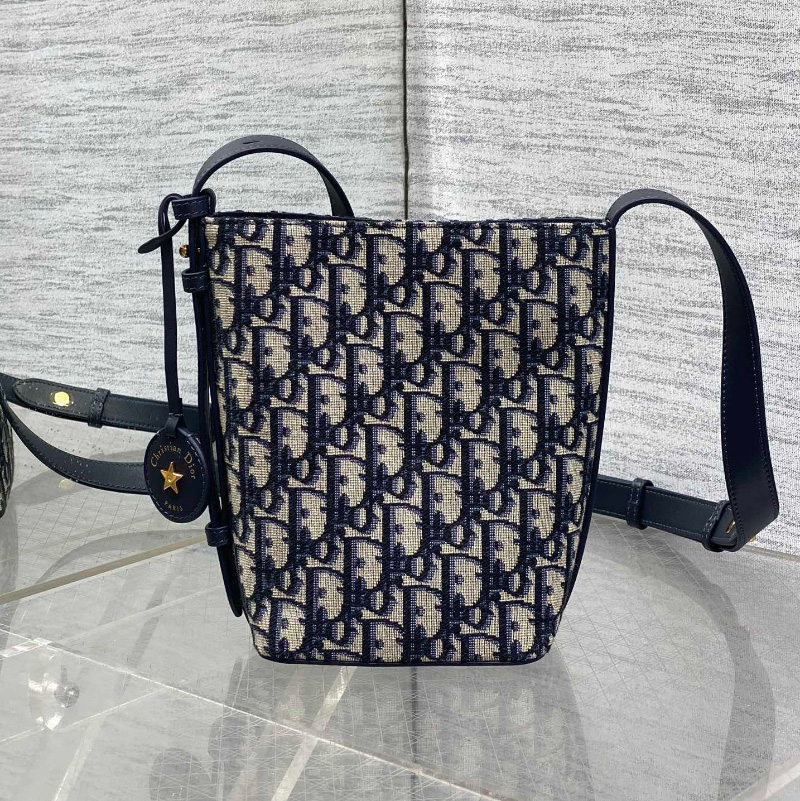 디올 오블리크 디올스타 버킷백 미니 블루 S4321UTZQ_M928