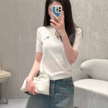 디올 클로버 울 니트 피티드 스웨터 화이트 624S24A2103  H