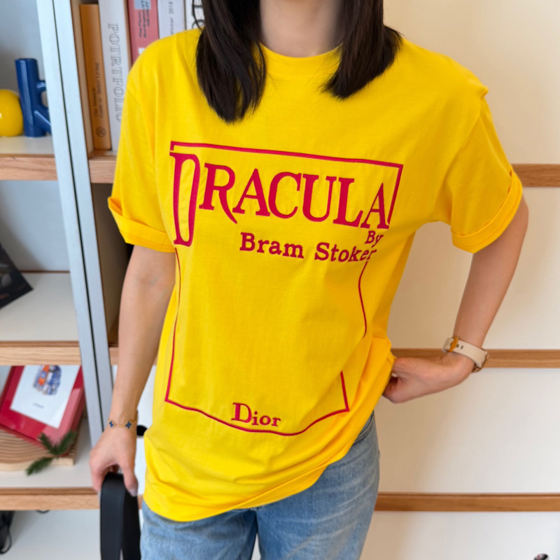 디올 북 커버 자수 티셔츠 캐주얼 핏 2컬러 683J640A0677  H