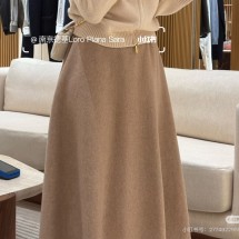 로로피아나 모노크롬 스커트 캐시미어 시나몬 롤 멜란지 FRW0015-B5WC  H