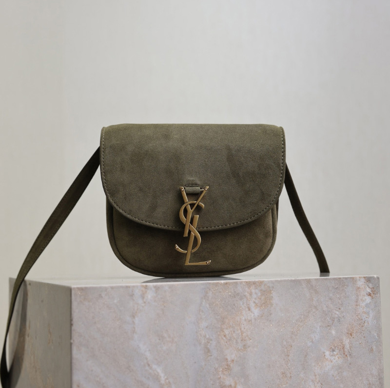 생로랑 카이아 스몰 사첼백 스웨이드 크로스백 619740