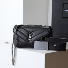 생로랑 루루 스몰 마틀라세 숄더백 은장 801437