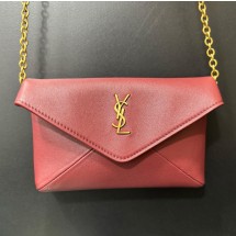 생로랑 카산드라 미니 크로스백 버건디 819271