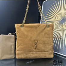 생로랑 스웨이드 JAMIE 스몰 쇼퍼 833948