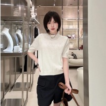 구찌 GG 코튼 크루넥 여성 반팔티셔츠 화이트 820703  H