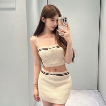 미우미우 코튼 니트 탑 MMV284  H