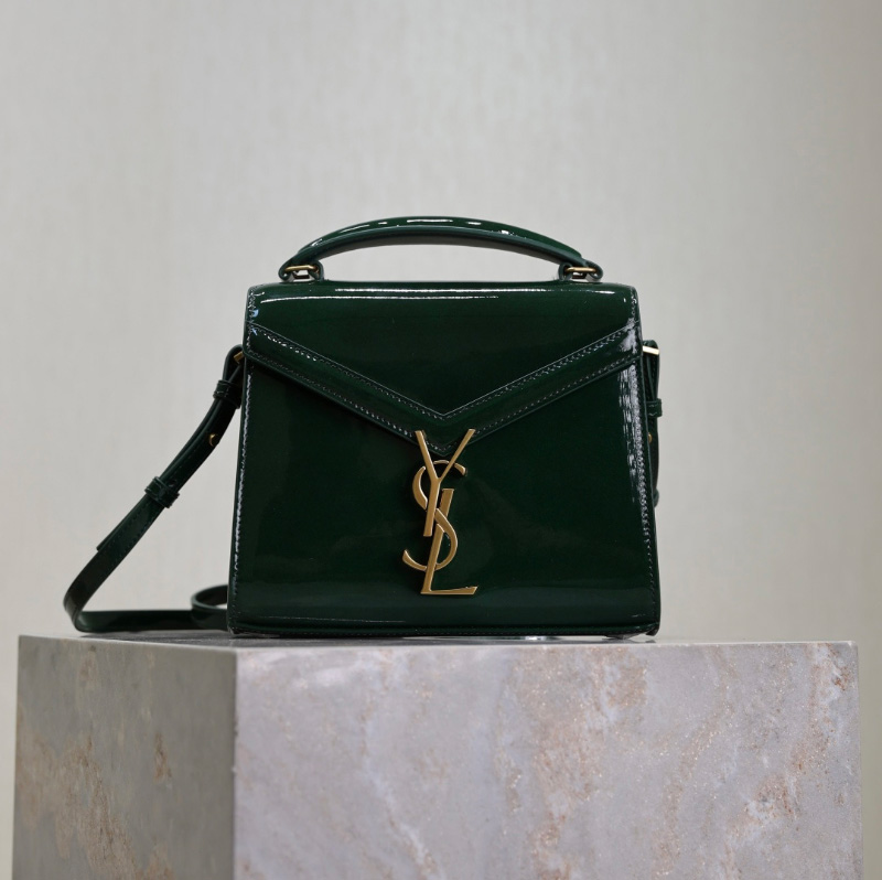생로랑 카산드라 미니 탑핸들 백 그린 602716