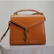 생로랑 카산드라 미니 탑핸들 백 브라운  602716