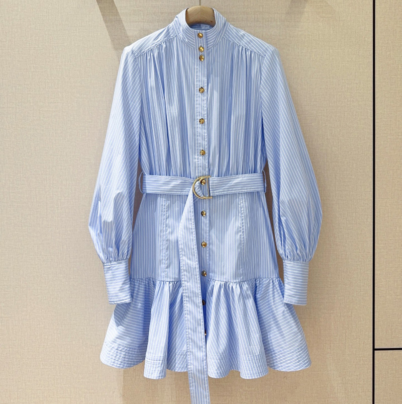 짐머만 플로럴 프린트 벨트 미니 드레스  H