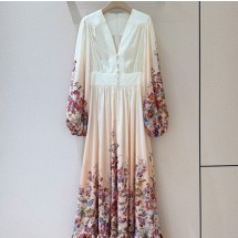 짐머만 플로럴 브이넥 버튼 원피스 6875drs261  H