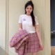 구찌 여성 화이트 면 반팔 티셔츠 837959XJHQ3  J