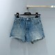 알렉산더왕 바이트 디스트레스드 데님 반바지 4DC2244299  H