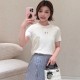 디올 오블리크 반팔 니트 스웨터 에크루 624S24A5E33  H