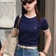 생로랑 카산드르 티셔츠 립드 코튼 저지 873313Y38CC4490  H