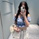 미우미우 스트라이프 코튼 탑 MT2188SOOO  H