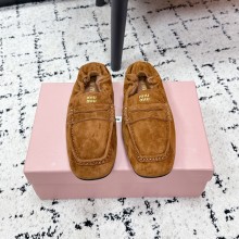 미우미우 26SS 루슈 나파 로퍼 스웨이드 5D341E  X