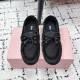 미우미우 26SS 메쉬 앤 스웨이드 보트 슈즈  5D585E  X