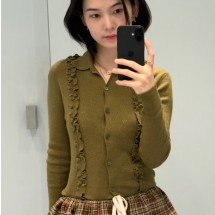 미우미우 캐시미어 실크 가디건 MMF02Q  H