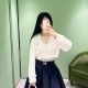 프라다 브이넥 코튼 스웨터 P24D3N  H