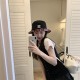 샤넬 버킷햇 코튼 글래스 펄 블랙 AA8956  H